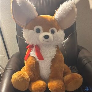 Charming Brown and White Stuffed Animal Fox